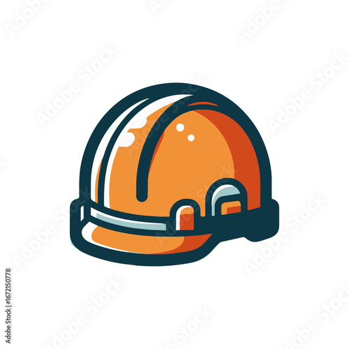 Brightly colored construction helmet on a white background, symbolizing safety in construction