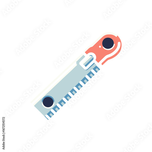 Colorful utility knife on a white background, showcasing its design and functionality