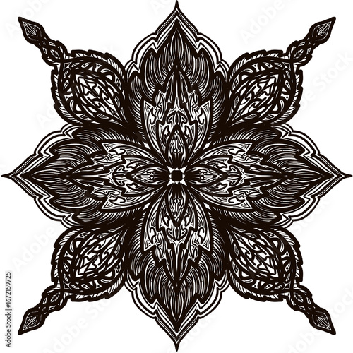 pattern, illustration, design, floral, flower, vector, decoration, ornament, vintage, seamless, art, wallpaper, tattoo, swirl, texture, leaf, ornate, element, retro, style, decor, henna, drawing, blac