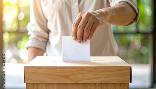 Voting Moment With Human Hands