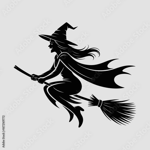 witch on a broom