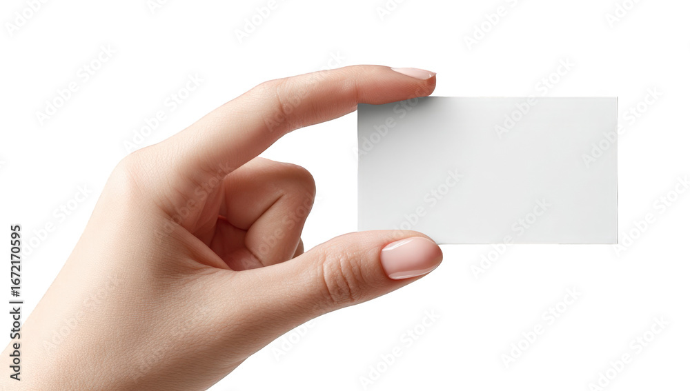 Obraz premium Hand holding a blank business card (6)