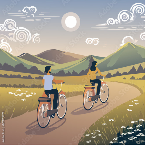  tandem journey synchronized pedaling