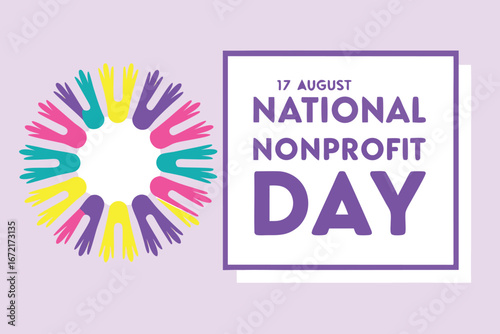 National Nonprofit Day Celebration with Colorful Hands Circle organization charity