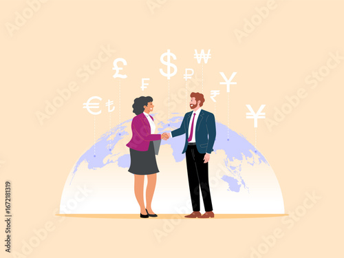 Negotiation of international trade in goods and services, imports and exports