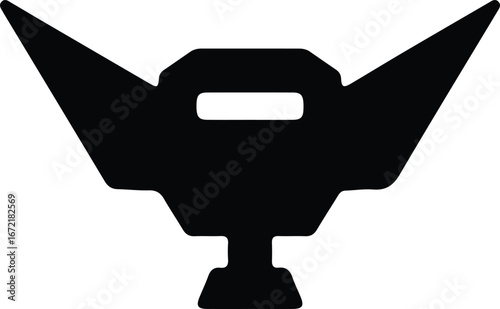 Illustrator Vector Futuristic spaceship abstract retro science fiction vehicle silhouette