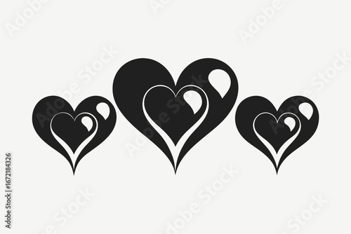 Vector illustration of a red heart symbol for love and romance