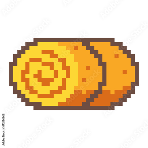 Pixel art hay bale