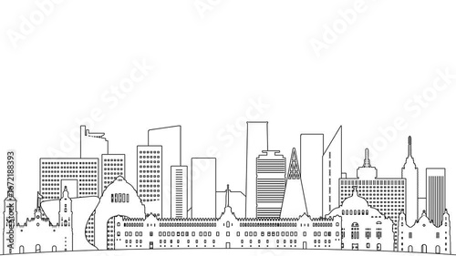 Professional Mexico City linear skyline pop-in