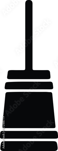 Illustrator Vector Modern oil applicator equipment for lubrication silhouette