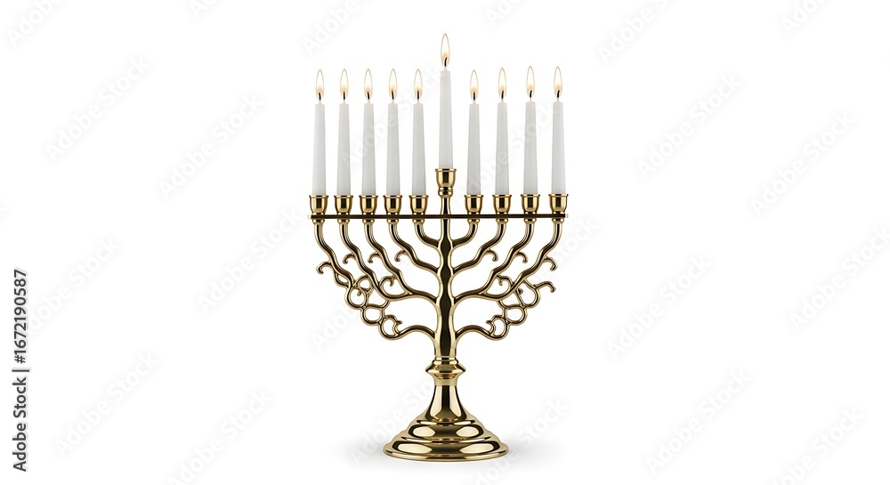 Fototapeta premium Hanukkah Menorah with Candles