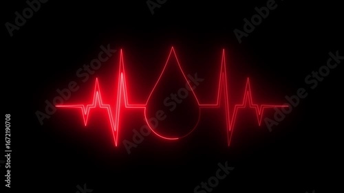 
Blood donors logo template design emblem, design concept, creative symbol, icon animation on grid background