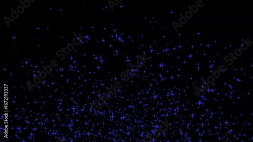 Wallpaper Mural Animated blue star particles rising on a black background Torontodigital.ca