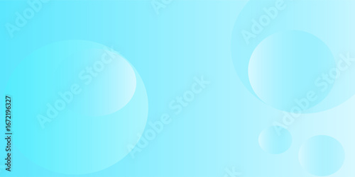 Minimalist banner background, pastel colorful, Light Blue gradations. Circle effect style geometric, abstract background. Vector Illustration trend