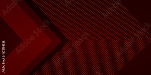 Abstract red neon arrow light glow background. Futuristic cyber laser line motion banner for casino. Dynamic techno perspective beam 3d graphic design. Cool party power and energy boost led tunnel