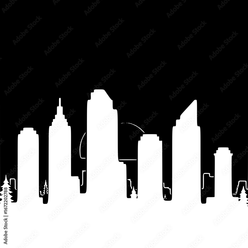 Obraz premium city skyline in black