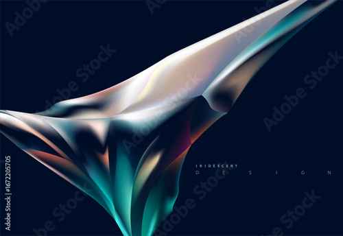 Abstract background of luminescent liquid bubbles. Glass round shapes.