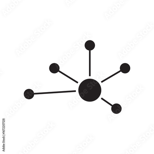 Technology icon. Vector linear icon isolated in black and white