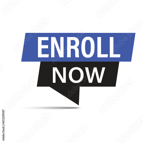 Enroll Now Highlight Sticker Design Vector