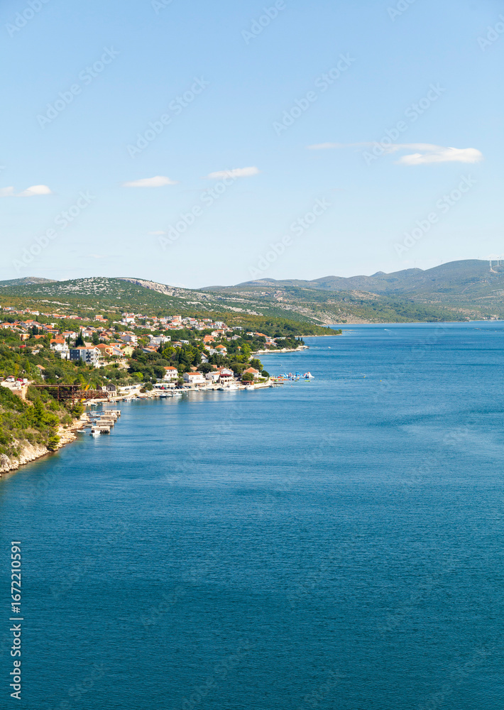 Fototapeta premium Coastal Village Vista