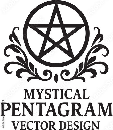 Mystical Pentagram Symbol Vector Design