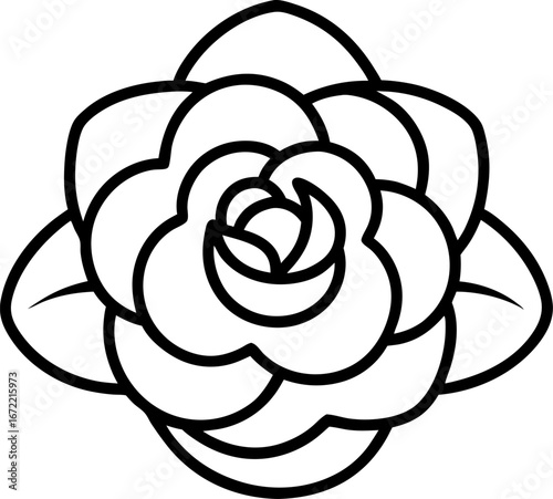 Camellia icon Outline icon