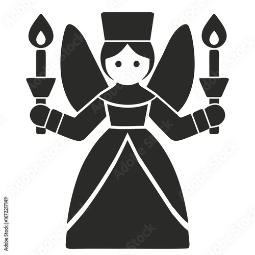 Traditional German candle angel from the Ore Mountains
