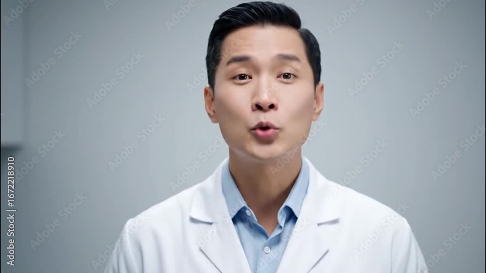 Doctor Explaining Vitamin Deficiency Symptoms in Modern Clinic Doctor Explaining Vitamin Deficiency Symptoms in Modern Clinic