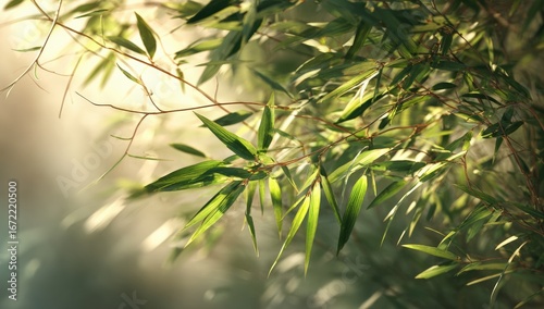 Wallpaper Mural Lush bamboo foliage bathed in sunlight (1) Torontodigital.ca