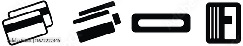 Simple payment methods icons for modern finance solutions