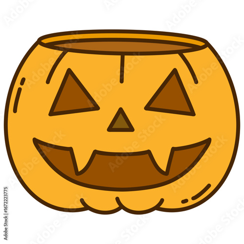 halloween pumpkin jack o lantern cartoon illustration