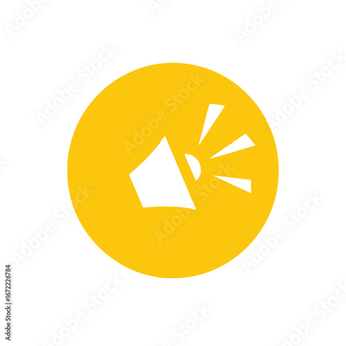 Vector art of megaphone announcing with sound waves