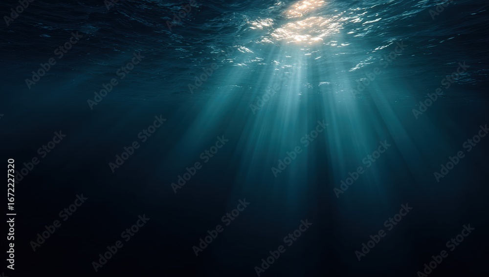 Obraz premium Sunlight beams underwater (1)