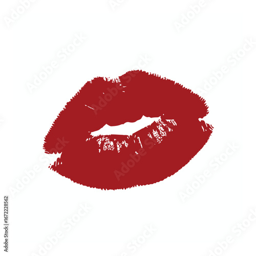 Vector art of red lips