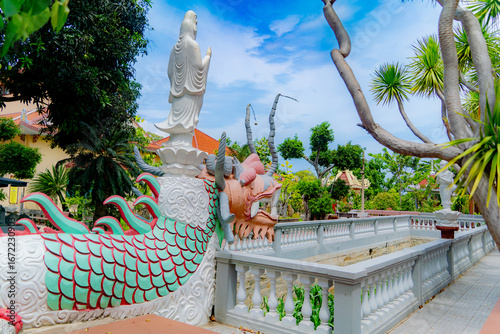 Buddhist temple complex.

Tu Van Pagoda Buddhist Temple Complex in Cam Ranh, Vietnam. A local landmark.