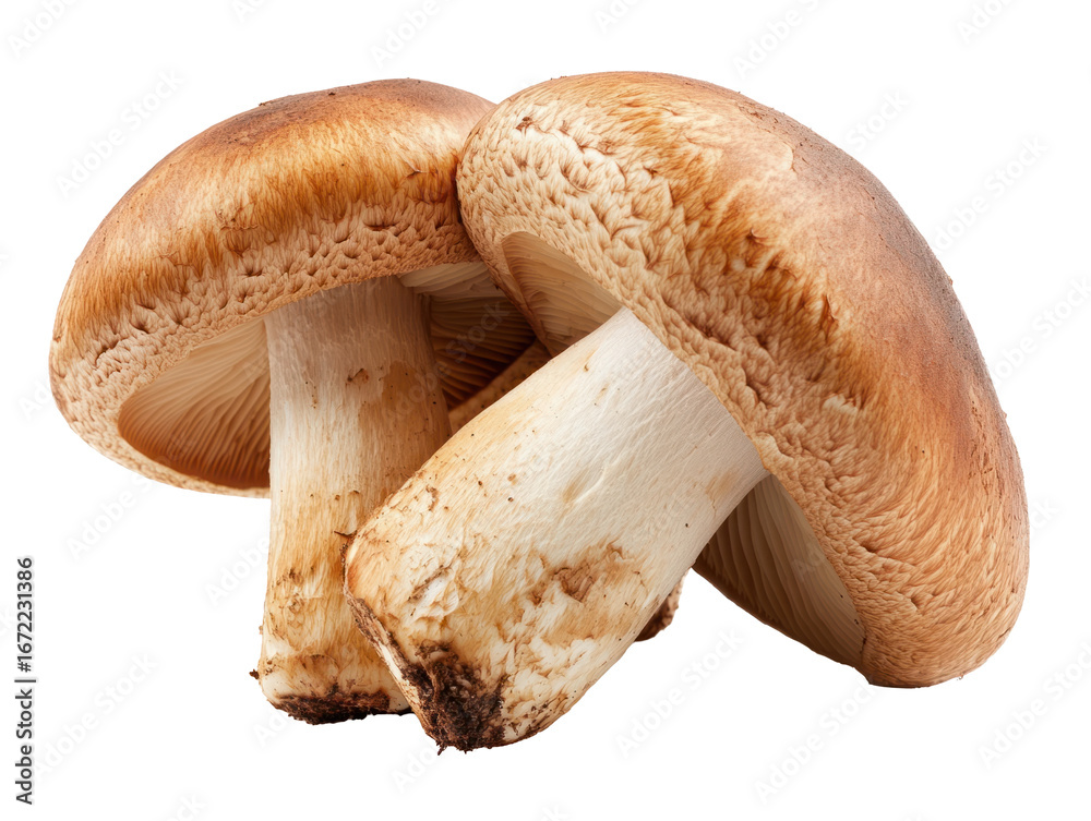 Fototapeta premium Two Fresh Brown Mushrooms