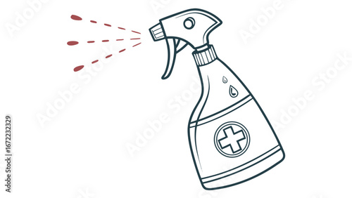 disinfectant spray bottle