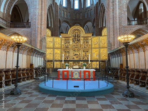Tableau sur toile Roskilde domkirke, Roskilde Church, Denmark