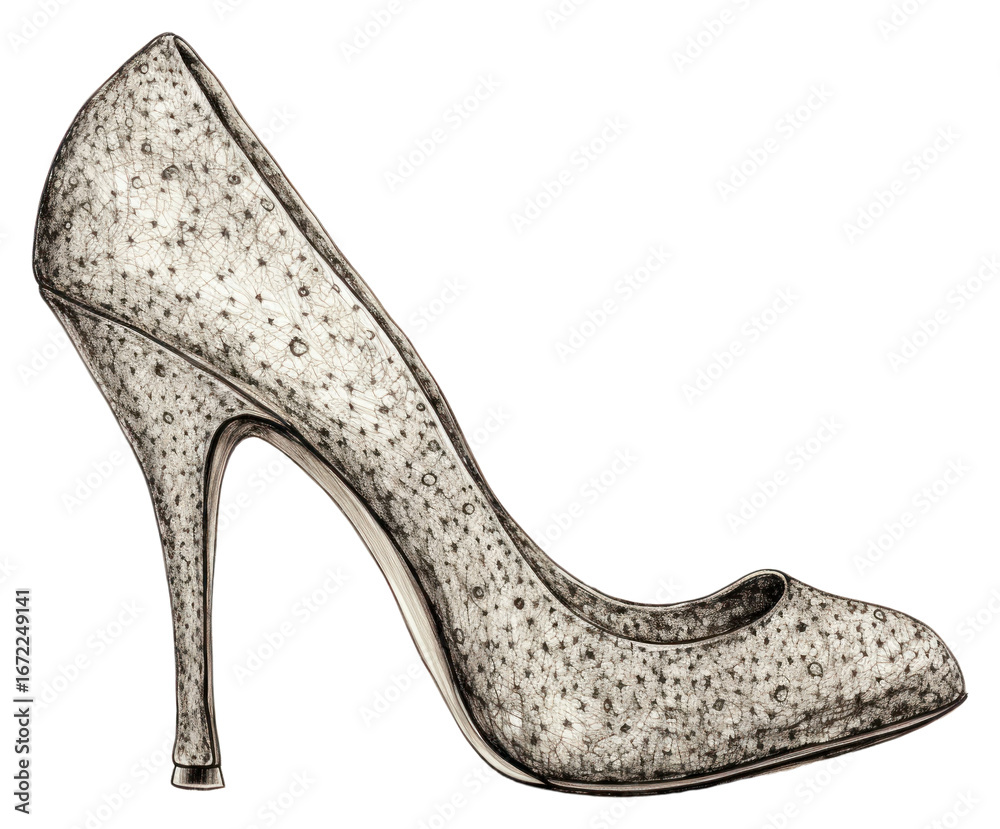 Obraz premium PNG High heels footwear sketch shoe.