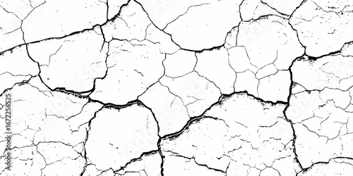 modern black and white scratch and cracks grunge texture dust and distressed wall pattern white background..

