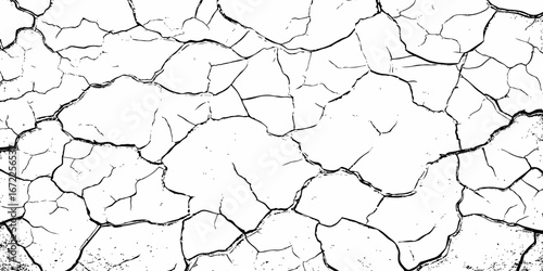 modern black and white scratch and cracks grunge texture dust and distressed wall pattern white background..

