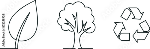 Go green icon set for eco conscious designs