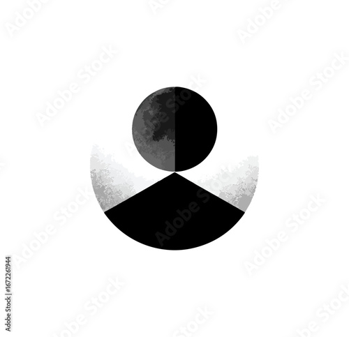 Abstract moon phases illustration