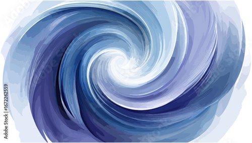 Abstract swirling blue and white pattern design