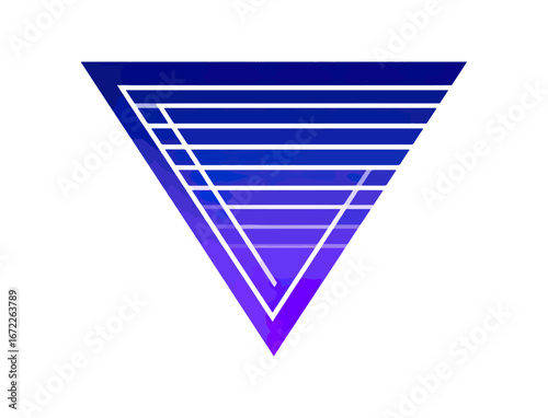 Geometric blue triangle design