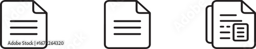 Simple document icons representing files and folders for digital organization and file management