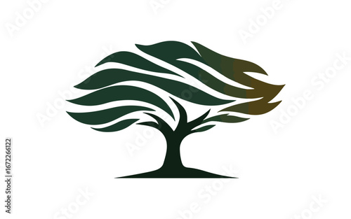 Stylized tree graphic illustration