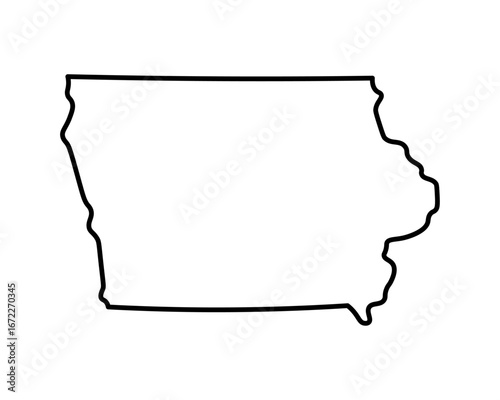 Iowa state map outline