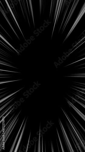 ループしている集中線のエフェクト動画。縦画面