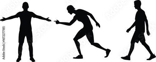 slightly side view arms bent naturally dynamic w